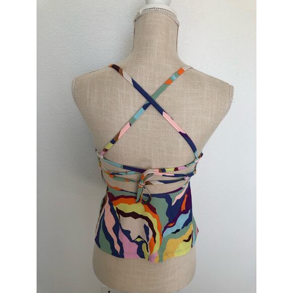 Salt & Cove Multi Color Zebra Tankini Top - XS - Picture 3 of 3